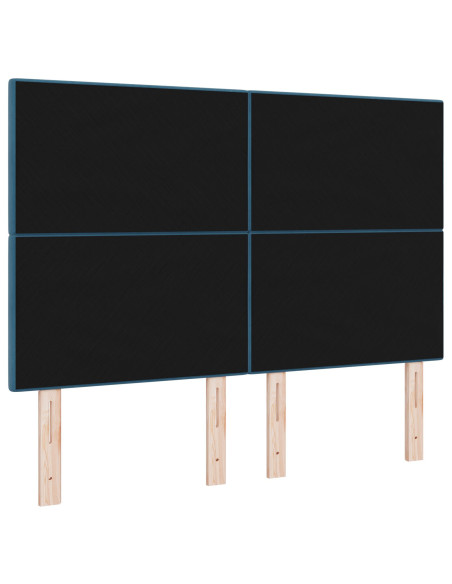 Testiera con testiera Blu Scuro 160 cm Pelle Sintetica