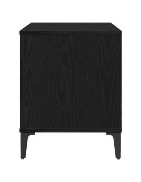 Mobile per Vinili Rovere Nera - 100x38x48 cm in Legno Ingegnerizzato