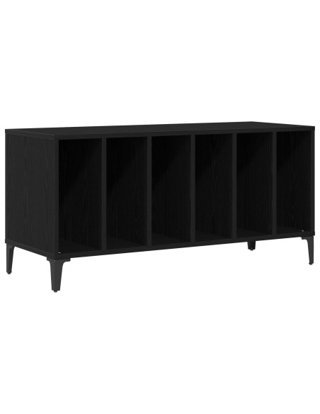 Mobile per Vinili Rovere Nera - 100x38x48 cm in Legno Ingegnerizzato
