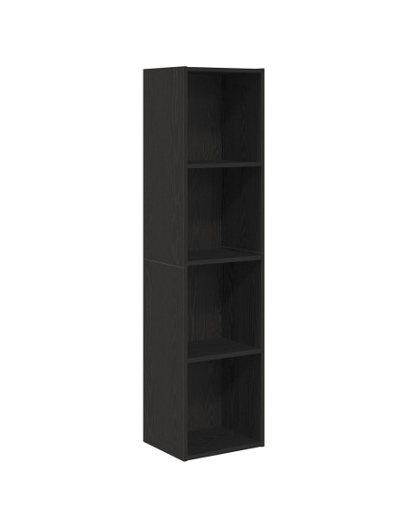 Cabinet per Libri/Cabinet per TV Rovere Nero 36x30x143 cm