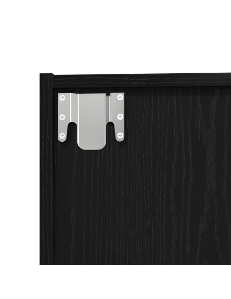 Cabinet per Libri/Cabinet per TV Rovere Nero 36x30x143 cm