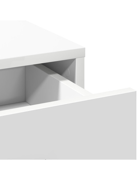 Set toeletta 3 pezzi  con LED, legno ingegnerizzato bianco