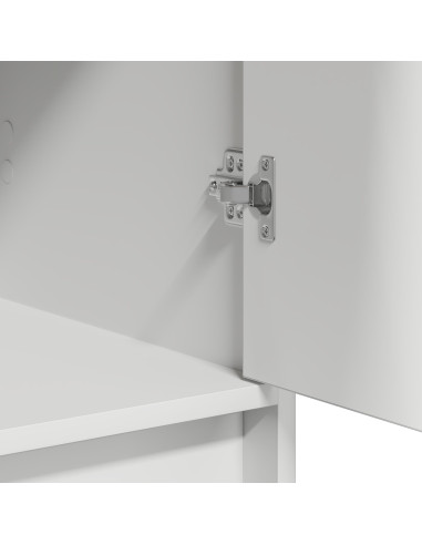 Tavolo da Trucco con cassetto 3 pcs Bianco Legno multistrato