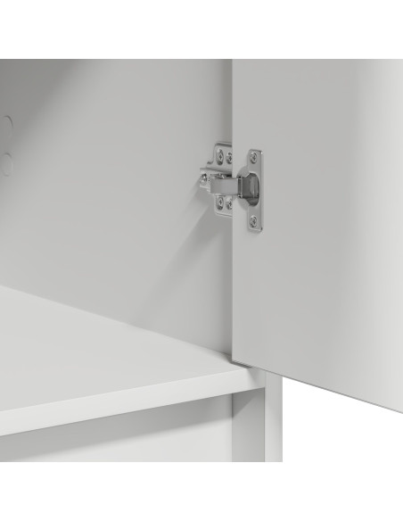 Set toeletta 3 pezzi  con LED, legno ingegnerizzato bianco