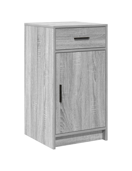 Set di Toeletta da 3 Pezzi con LED in Grigio Sonoma in Legno Ingegnerizzato