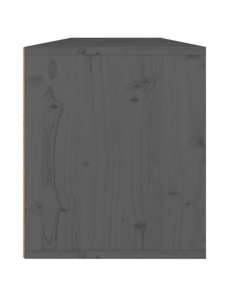 Pensili Grigi 2 pz 60x30x35 cm in Legno Massello di Pino