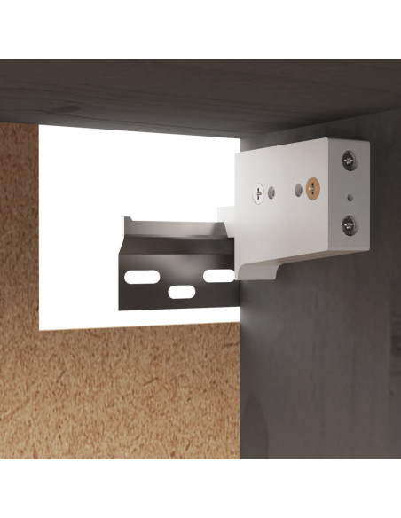 Pensili Grigi 2 pz 60x30x35 cm in Legno Massello di Pino