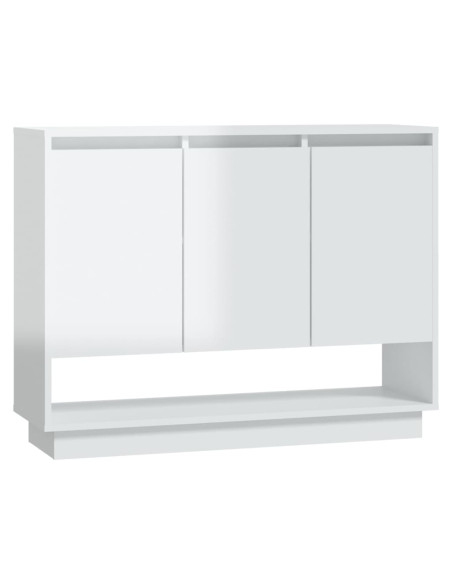 Credenza Bianca Lucida 97x31x75 cm in Truciolato