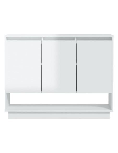 Credenza Bianca Lucida 97x31x75 cm in Truciolato