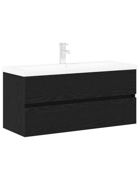 Armadio per Lavabo da Bagno Rovere Nero 80 x 39 x 62 cm