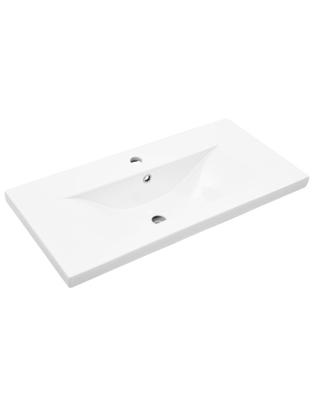 Mobile per Lavabo  con Lavabo Integrato Rovere Nero Legno Ingegnerizzato, Mobile per Lavabo  Rovere Nero 80x38.5x45 cm Legno Ing