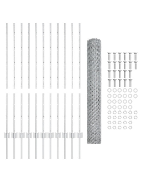 Set di Recinzione da Giardino  Set di 2 Acciaio zincato 25 x 1.2 m
