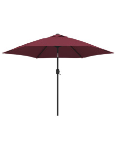Ombrellone da Giardino con Palo in Metallo 300 cm Rosso Bordò 2