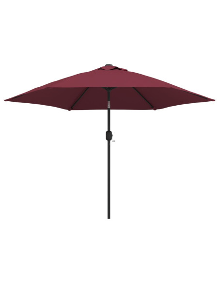 Ombrellone da Giardino con Palo in Metallo 300 cm Rosso Bordò
