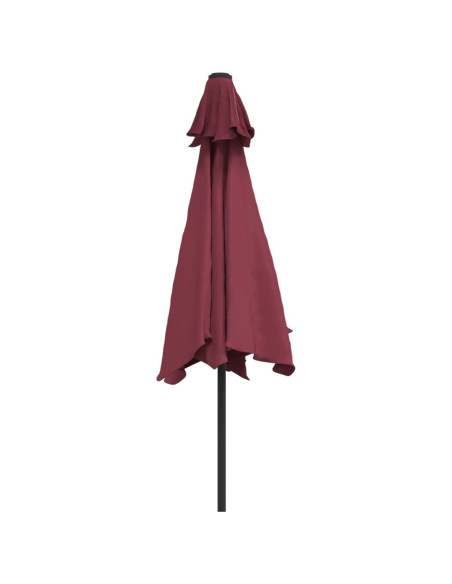 Ombrellone da Esterni con Palo in Metallo 300 cm Rosso Bordò