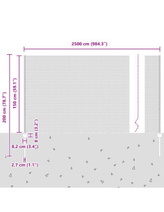 Recinzione con Posto Argento 1,5 x 25 m Acciaio 2