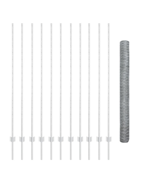 Set di Recinzioni da Giardino  Zincato Set di 2 Acciaio Zincato