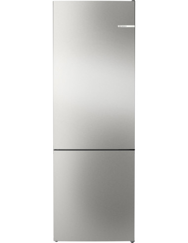 Bosch Serie 4 KGN492IAF Frigorifero Combinato da libera installazione 203 x 70 cm Acciaio anti-impronta Classe A