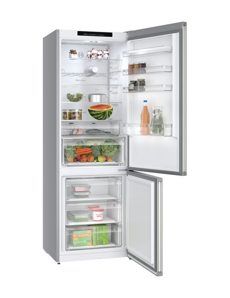 Bosch Serie 4 KGN492IAF Frigorifero Combinato da libera installazione 203 x 70 cm Acciaio anti-impronta Classe A