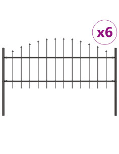 Recinzione per Giardino 6 pcs Grigio 170 x 140 cm 2