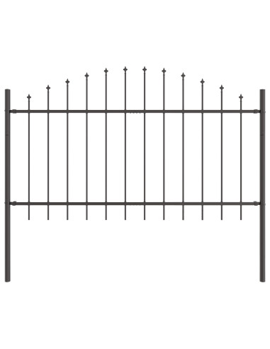 Recinzione per Giardino 8 pcs Grigio 170 x 140 cm