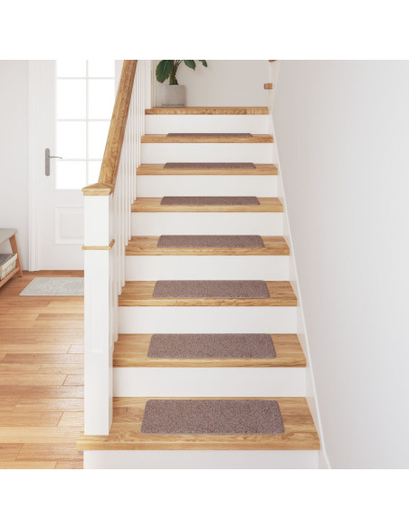 Tappetini Antiscivolo per Scale 15 pcs Marrone chiaro