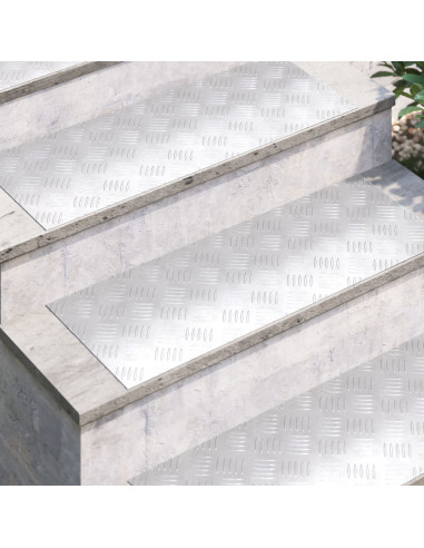 Gradini per Scale 2 pcs Argento 80 x 30 cm Alluminio