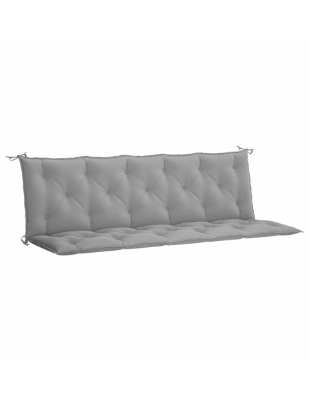 Cuscini Panca da Giardino 2pz Grigi 180x50x7cm Tessuto Oxford