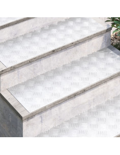 Gradini per Scale 2 pcs Argento 90 x 30 cm Alluminio