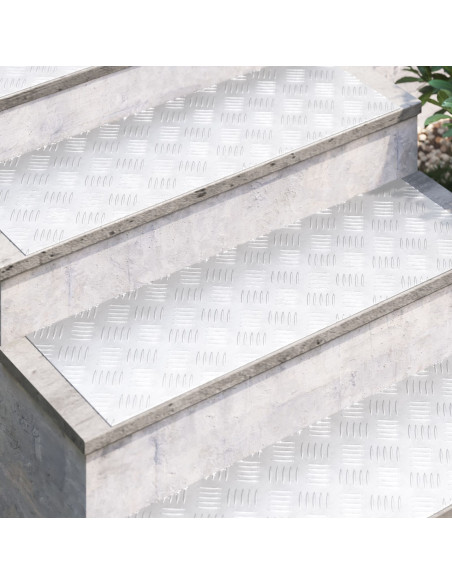 Gradini per Scale 2 pcs Argento 90 x 30 cm Alluminio