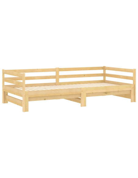 Dormeuse Estraibile 2x(90x200) cm in Legno Massello di Pino