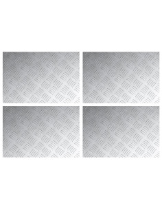 Gradini per Scale 4 pcs Argento 60 x 40 cm Alluminio