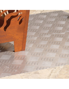 Gradini per Scale 4 pcs Argento 70 x 40 cm Alluminio