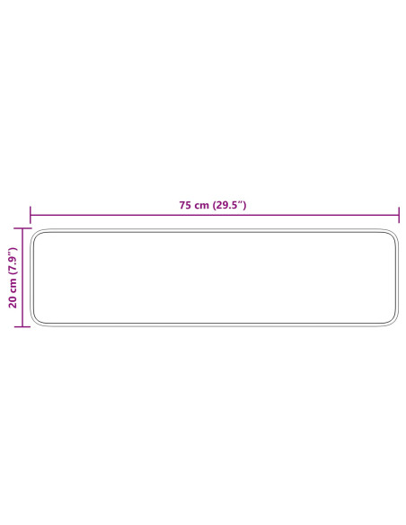 Tappeti per Scale  con Sottopiede in Lattice Borgogna 20x75 cm