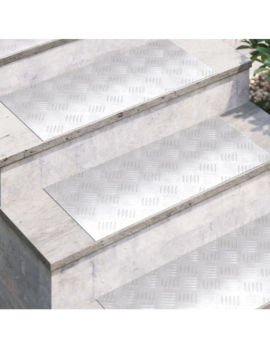 Gradini per Scale 2 pcs Argento 70 x 30 cm Alluminio