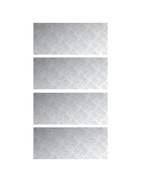 Pannelli in Alluminio a Rombi 4 pezzi Antisdrucciolevoli 70x30 cm