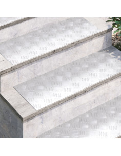 Gradini per Scale 4 pcs Argento 80 x 30 cm Alluminio 2
