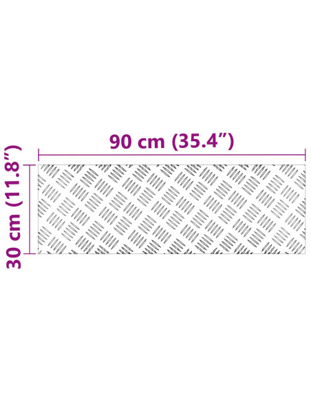 Piastre in Alluminio a Scacchi 2 pz Antiscivolo 90x30 cm