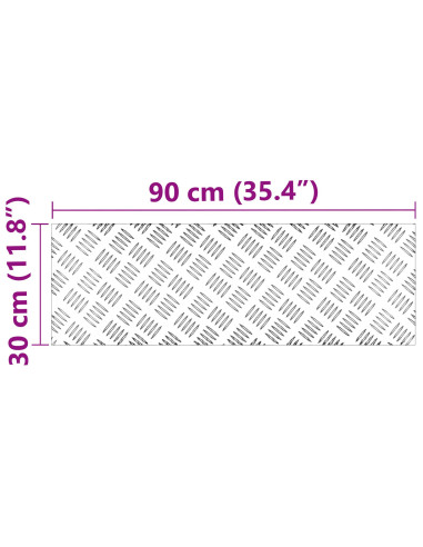 Gradini per Scale 2 pcs Argento 90 x 30 cm Alluminio