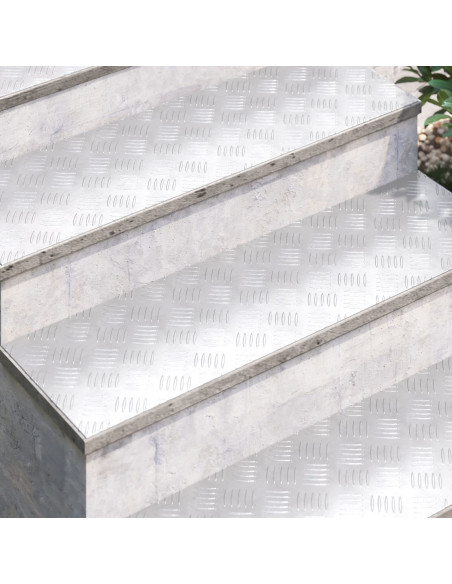 Gradini per Scale 2 pcs Argento 100 x 30 cm Alluminio