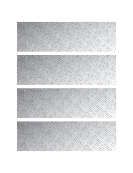 Piastre in Alluminio Antiscivolo 4 pz 100x30 cm