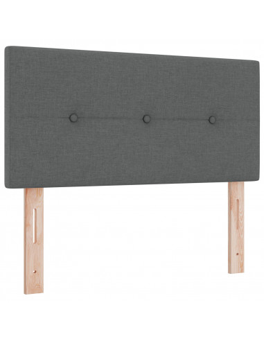 Letto con Box Spring e Materasso Grigio Scuro 120x200 cm Tessuto