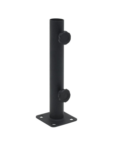 Base per Ombrellone per Palo da Ø32/34/38 mm Nero Opaco Acciaio