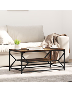 Tavolino da salotto Rovere fumé 90 x 50 x 40 cm