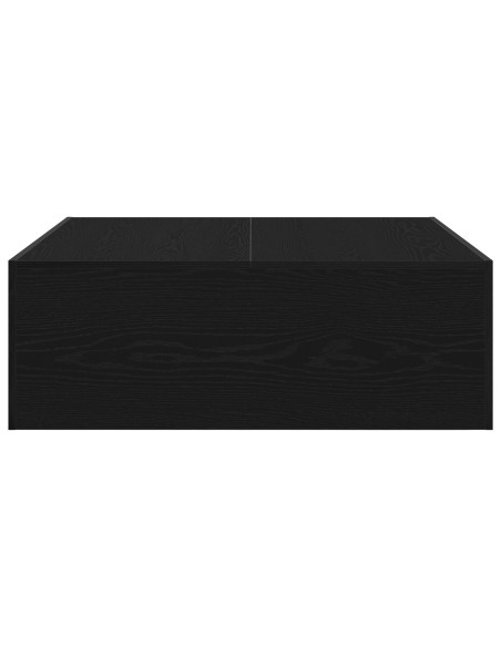 Tavolino da caffè in rovere nero  - 100x100x35 cm in legno ingegnerizzato