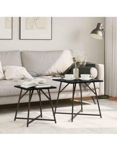 Set tavolini 2 pcs Rovere Nero