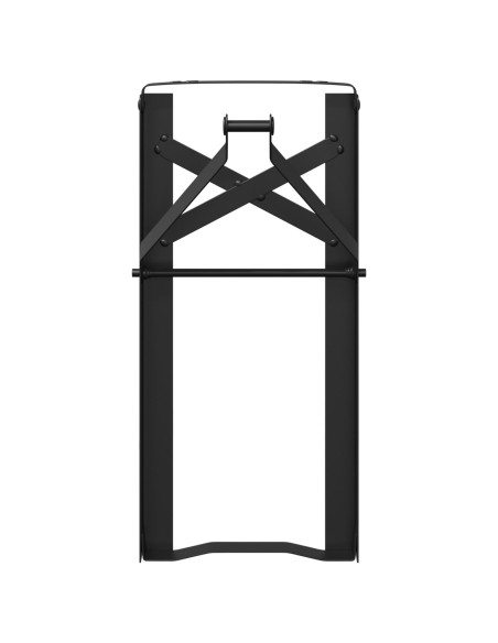 Gambe per panchina da birra 2 pcs Pieghevoli Nero Acciaio zincato