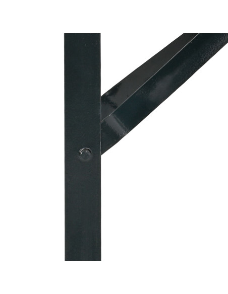 Gambe per panchina da birra 2 pcs Pieghevoli Nero Acciaio zincato