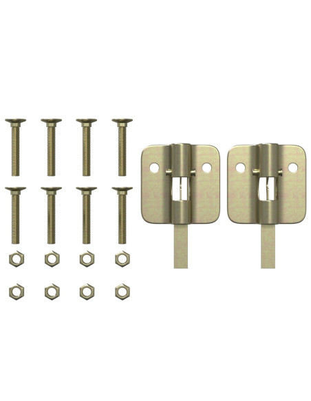 Gambe per panchina da birra 2 pcs Pieghevoli Nero Acciaio zincato