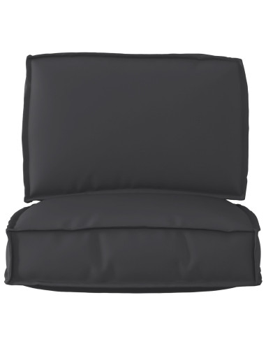 Set di Cuscini per Pallet 2 pcs Nero Tessuto Oxford